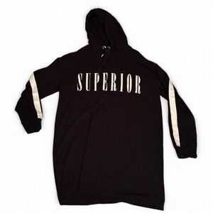 Black and White Superior Divided Hoodie